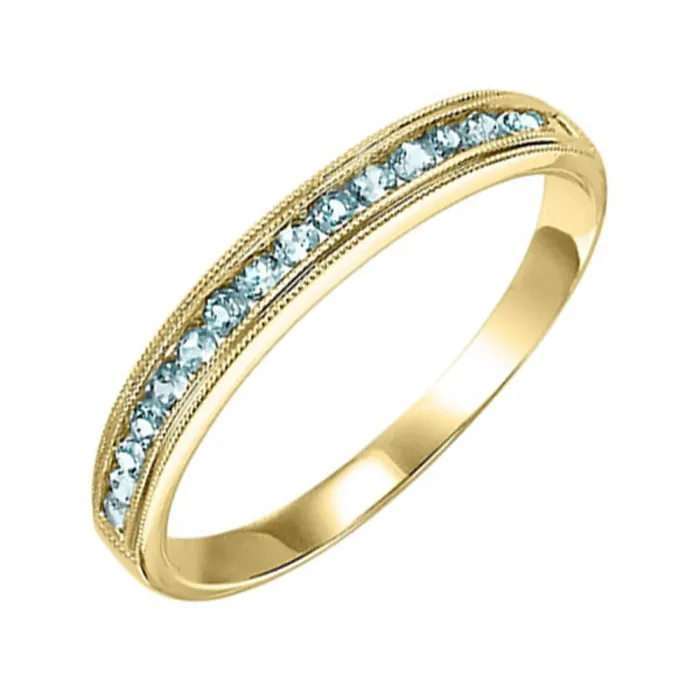Rings 10K Gold Stackable Blue Topaz Band 033CTW Shop IDC estore