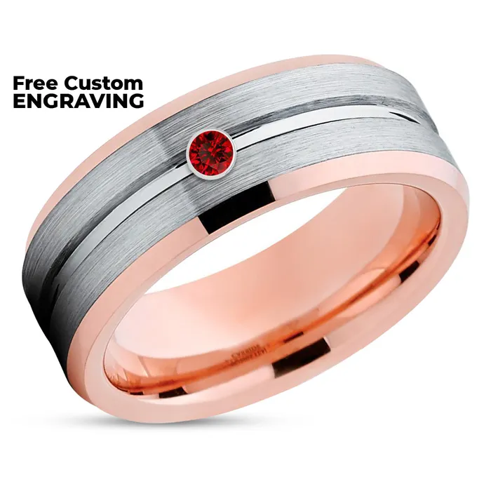 Rings Clean Casting Jewelry Rose Gold Wedding Band Tungsten Wedding Band Wedding Ring Wedding Band Rose Gold