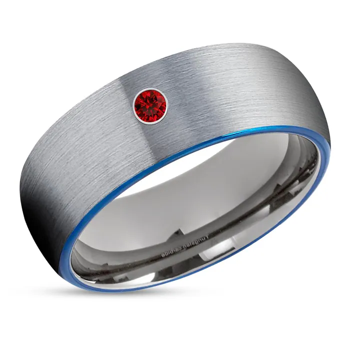 Rings Clean Casting Jewelry Ruby Tungsten Wedding Band Gray Tungsten Ring Blue Tungsten Brush Ring