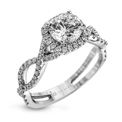 Rings International Diamond Center The Halo Crown Engagement Ring