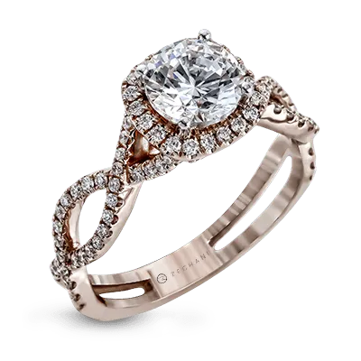 Rings International Diamond Center The Halo Crown Engagement Ring