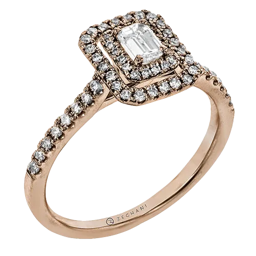 Rings International Diamond Center Zeghani Delicate Diva Complete Engagement Ring Setting ZR1863