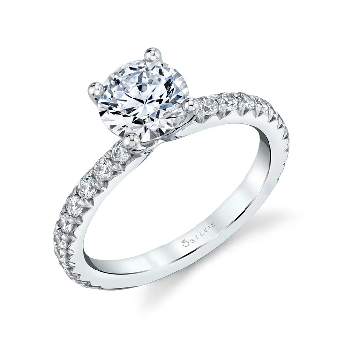 Rings Shop IDC estore Sylvie Vanessa Round Classic Engagement Ring Setting
