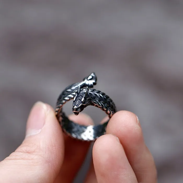 Rings Viking Ring Coiled Jormungandr Valhalla Vikings