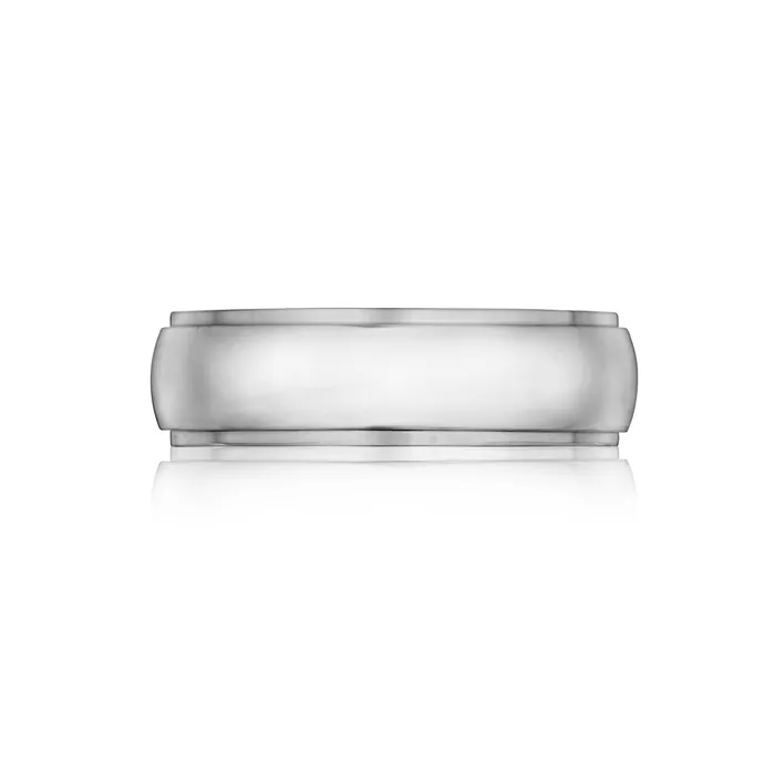 SG Bridal Mens Step Edge Comfort Fit 6mm Band Rings