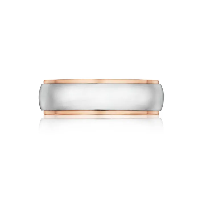 SG Bridal Mens Step Edge Comfort Fit 6mm Band Rings