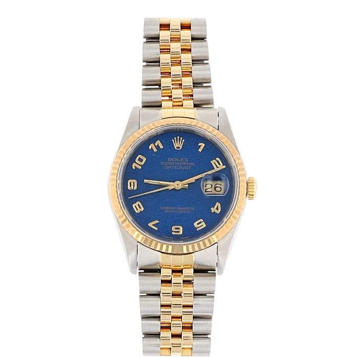 Shop IDC estore PreStyled Sets Rolex 16233 Datejust Rolesor Oystersteel 18K Yellow Gold 36mm Preowned