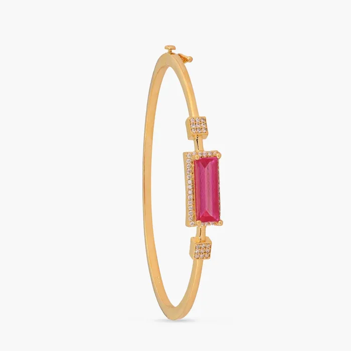 SILVER Bracelets By Your Side CZ Charm Block Silver Cuff Bracelet