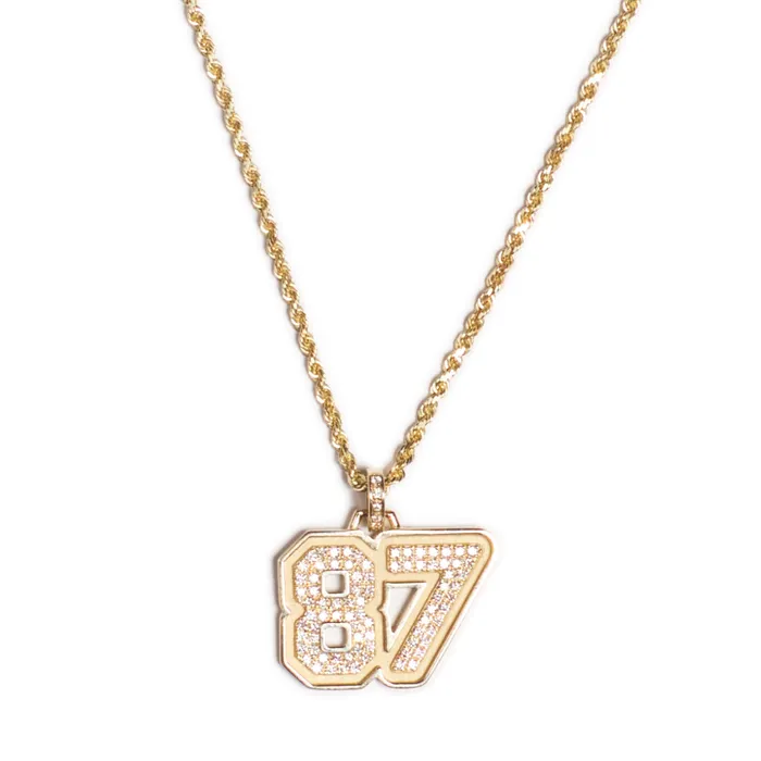 Sterling Silver Large Varsity Pendant SG Fashion Necklaces