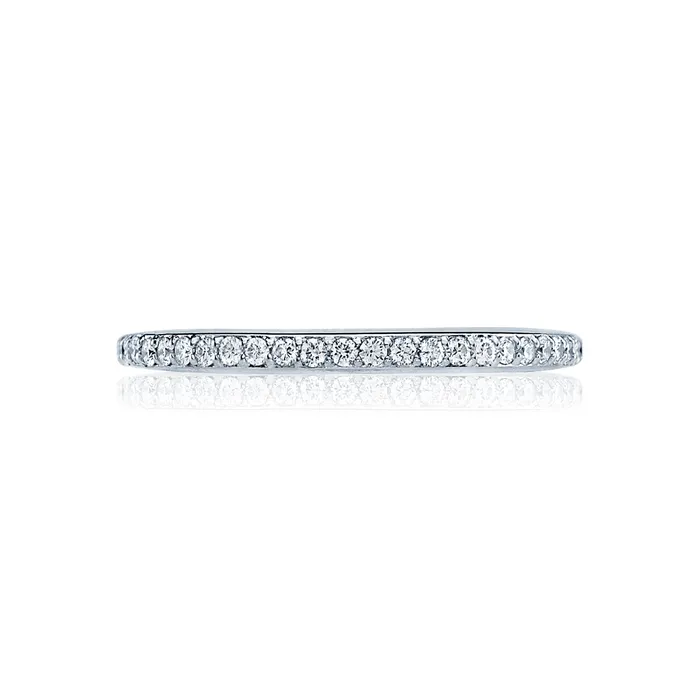 Tacori 18k White Gold Dantela Diamond Wedding Band 043 CTW International Diamond Center Rings