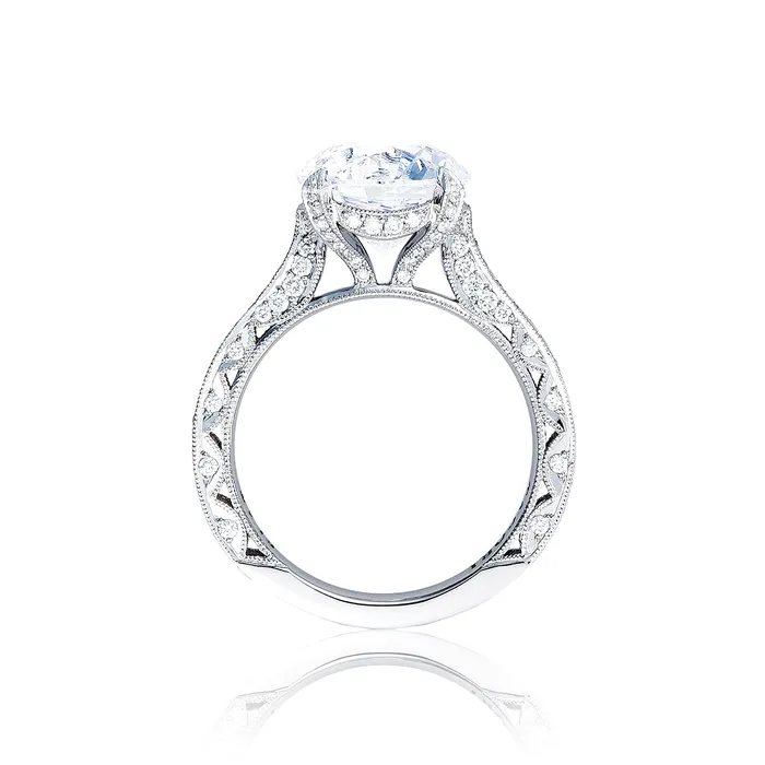 Tacori Platinum RoyalT Round Diamond Engagement Ring Setting 075 CTW International Diamond Center Rings