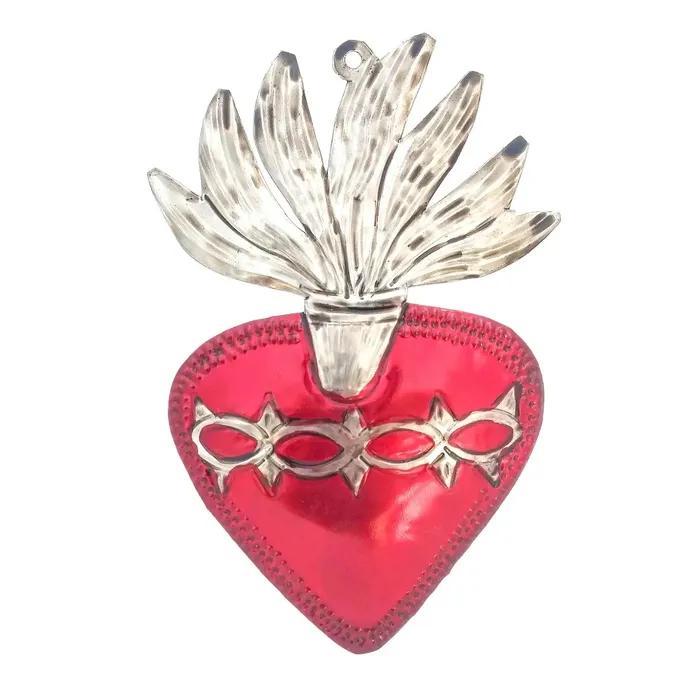 The Little Catholic Home Sacred Heart of Jesus Tin Necklaces