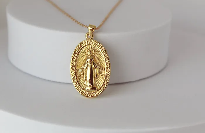 The Little Catholic Necklaces Marian Prayer Necklace