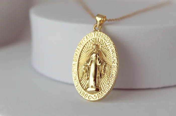 The Little Catholic Necklaces Marian Prayer Necklace
