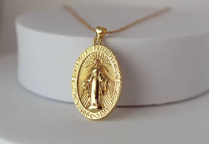 The Little Catholic Necklaces Marian Prayer Necklace