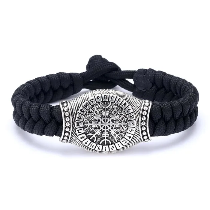 Valhalla Vikings Bracelets Viking Paracord Bracelet Aegishjalmur