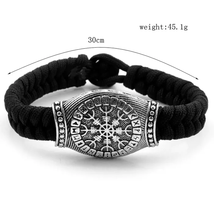 Valhalla Vikings Bracelets Viking Paracord Bracelet Aegishjalmur