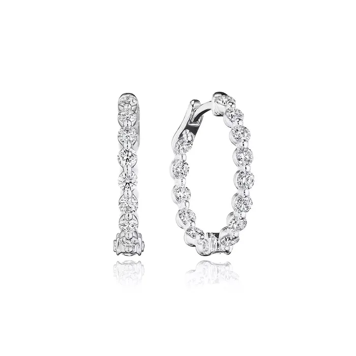 Verragio 22mm Majesty Diamond InsideOut Hoop 18K Gold 180CTW Shop IDC estore PreStyled Sets
