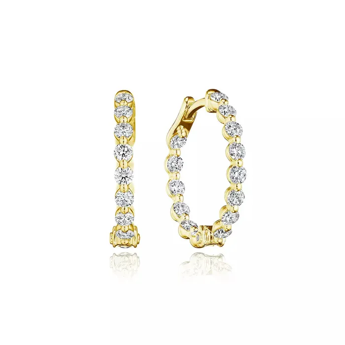 Verragio 22mm Majesty Diamond InsideOut Hoop 18K Gold 180CTW Shop IDC estore PreStyled Sets