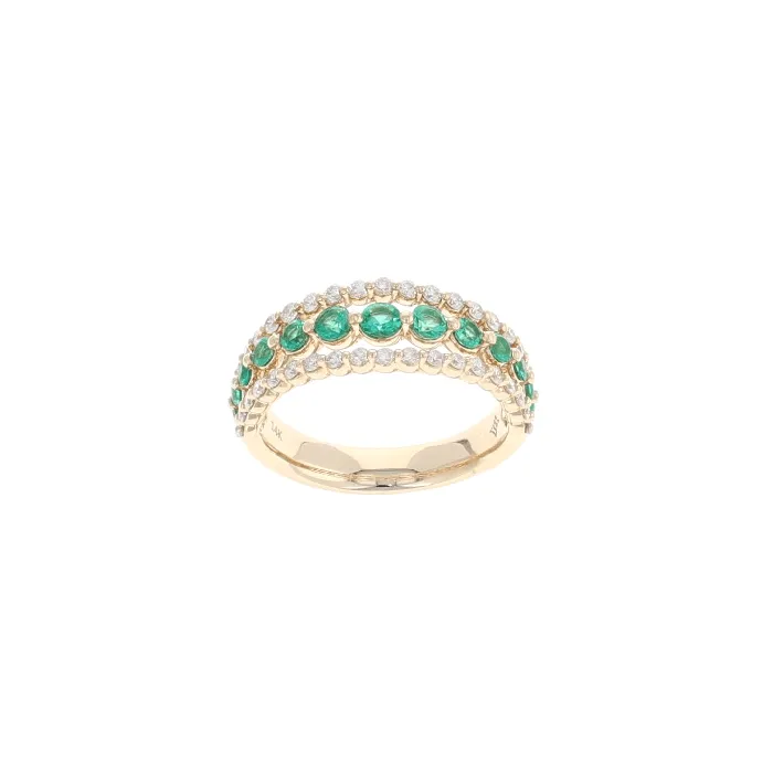 Vlora Adella Collection Diamond and Emerald Statement Ring Shop IDC estore Rings