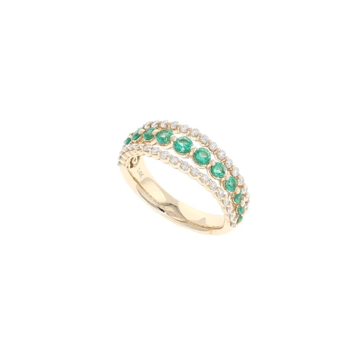Vlora Adella Collection Diamond and Emerald Statement Ring Shop IDC estore Rings