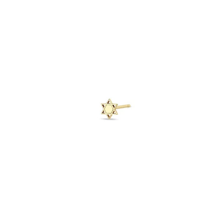 Zoe Chicco Earrings Itty Bitty Star of David Stud