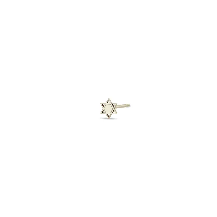 Zoe Chicco Earrings Itty Bitty Star of David Stud