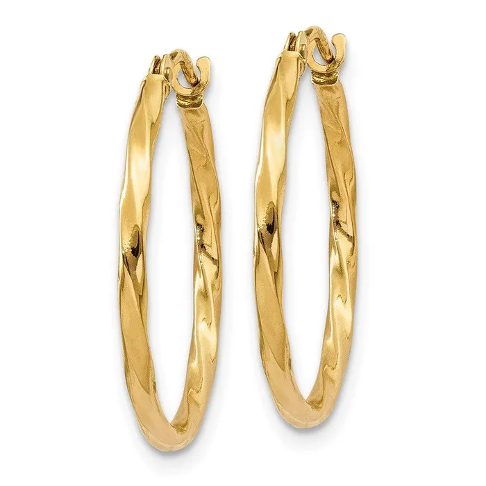14k Twist Hoop Earrings Jewelry Earrings