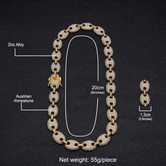 8 18k Gold GLink Bracelet VVS Jewelry Bracelets