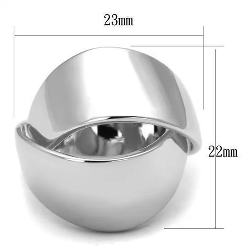 Alamode 3W1311 Rhodium Brass Ring with No Stone Rings