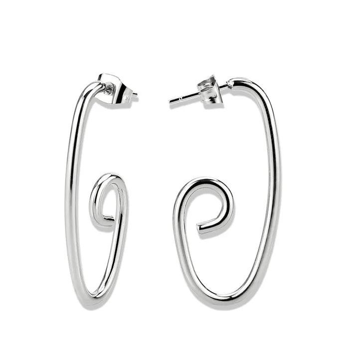Alamode Earrings TK3843 High Polished Minimalist Stainless Steel Earrings