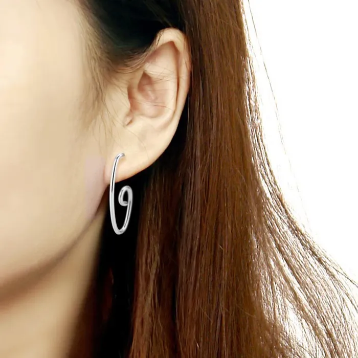 Alamode Earrings TK3843 High Polished Minimalist Stainless Steel Earrings