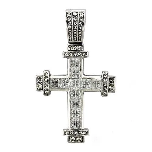 Alamode LOAS1326 925 Sterling Silver Pendant with AAA Grade CZ in Necklaces