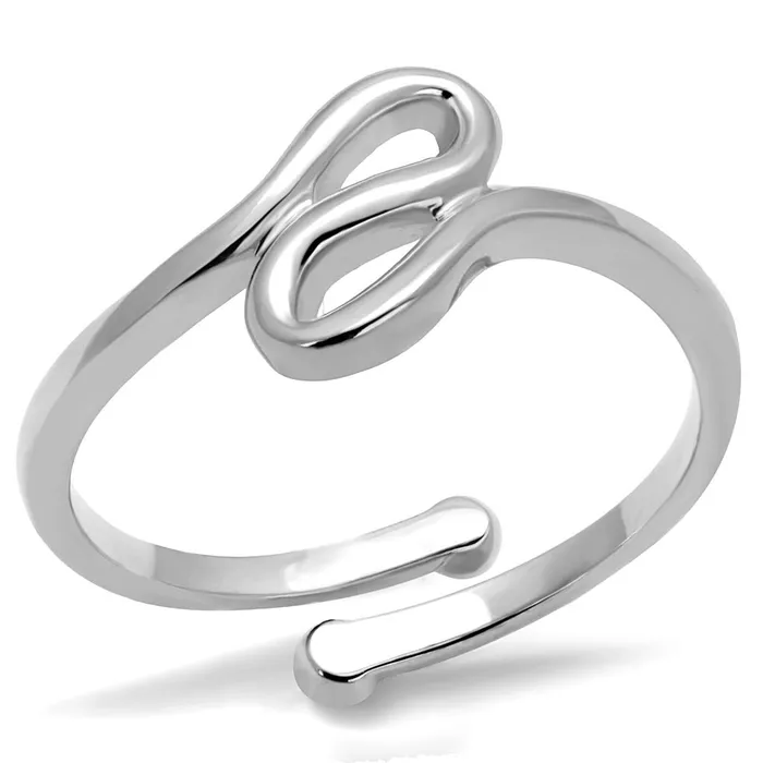 Alamode Rings LO3999 Rhodium Brass Ring with No Stone