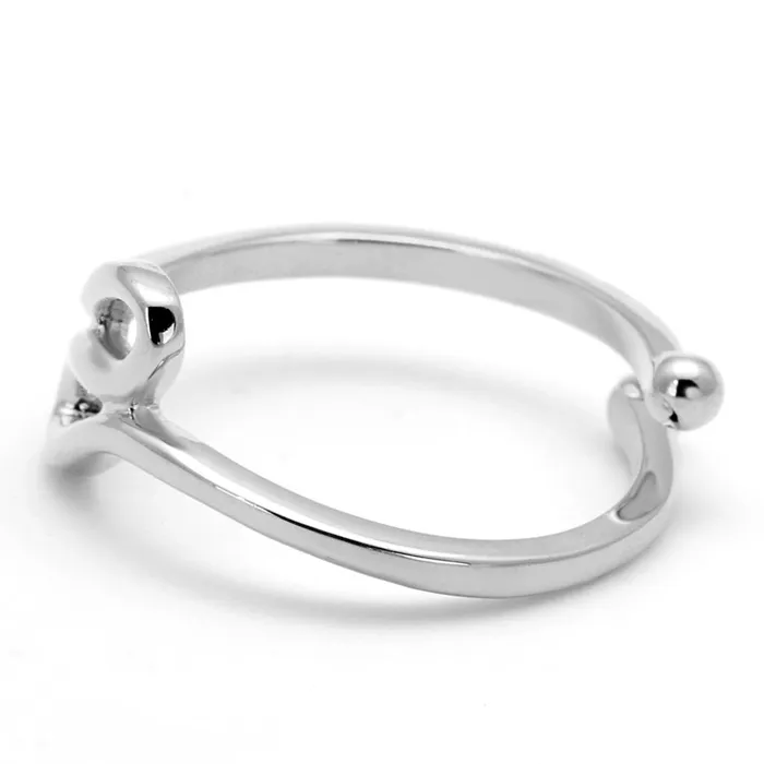 Alamode Rings LO3999 Rhodium Brass Ring with No Stone