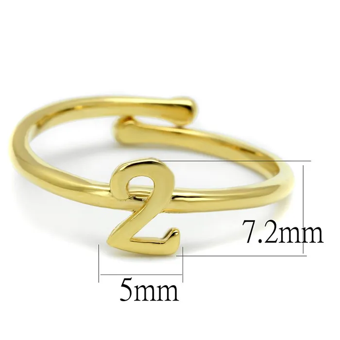 Alamode Rings LO4010 Flash Gold Brass Ring with No Stone