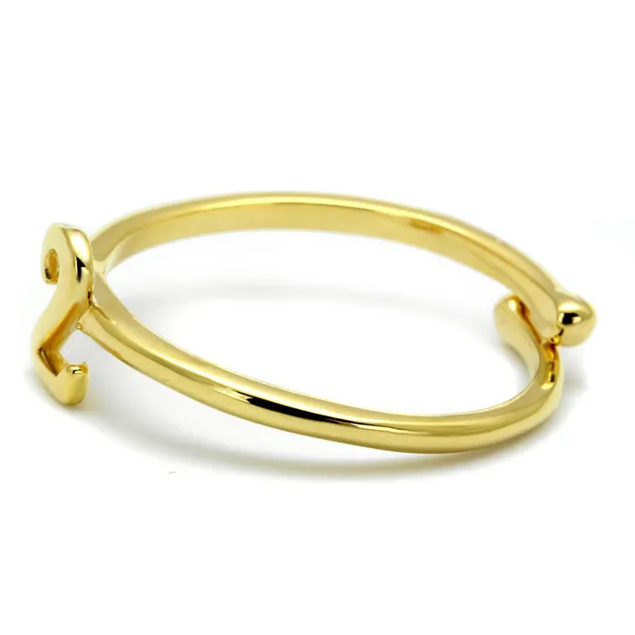 Alamode Rings LO4010 Flash Gold Brass Ring with No Stone