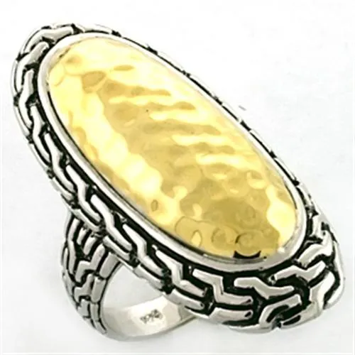 Alamode Rings LOA652 GoldRhodium 925 Sterling Silver Ring with No Stone