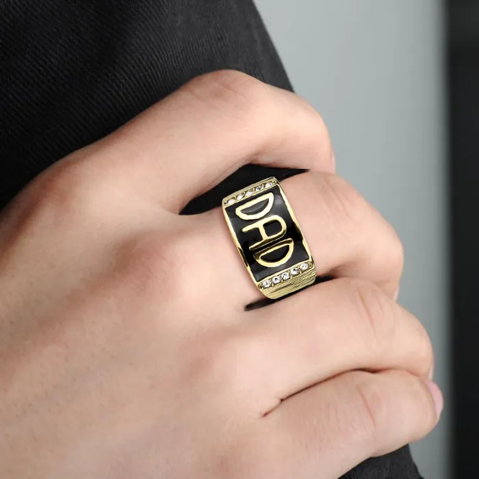 Alamode Rings TK3760 IP GoldIon Plating Stainless Steel Ring with Top Grade Crystal in Clear