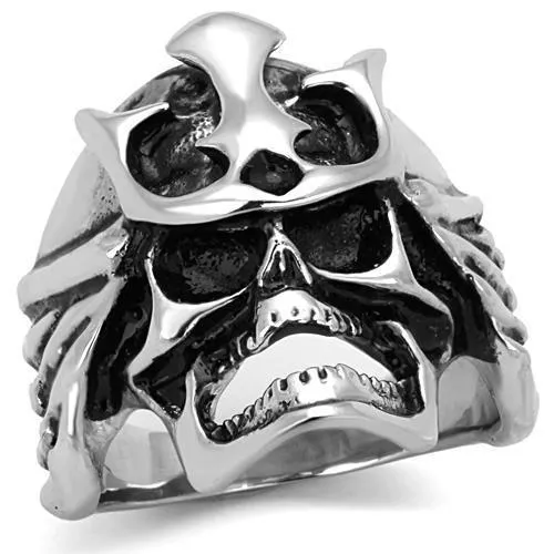 Alamode TK1604 High polished no plating Stainless Steel Ring with Epoxy in Jet Rings