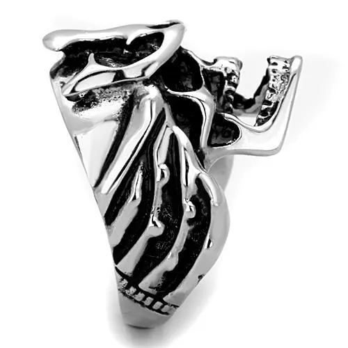 Alamode TK1604 High polished no plating Stainless Steel Ring with Epoxy in Jet Rings