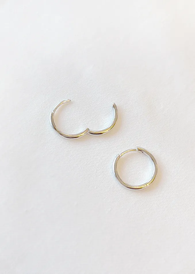 Amalfi Hoop Silver Bella Wren Jewelry Earrings
