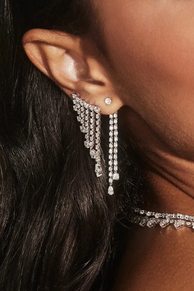 anitako Earrings DIAMOND RAIN DROP EARRINGS