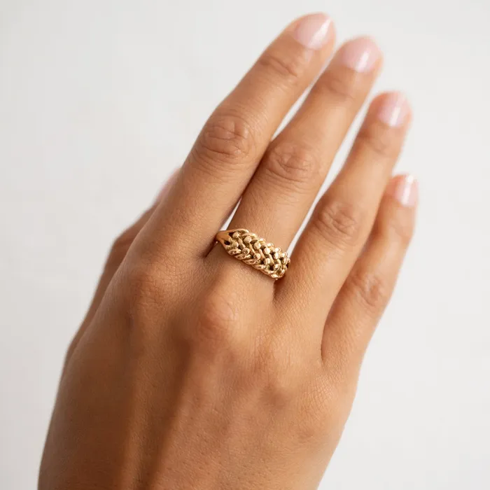 Antique Vintage Jewelry Rings Gold Knotted Keeper Ring