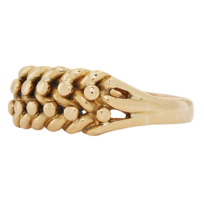 Antique Vintage Jewelry Rings Gold Knotted Keeper Ring