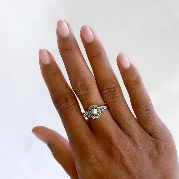 Antique Vintage Jewelry Rings Victorian Pearl And Diamond Ring