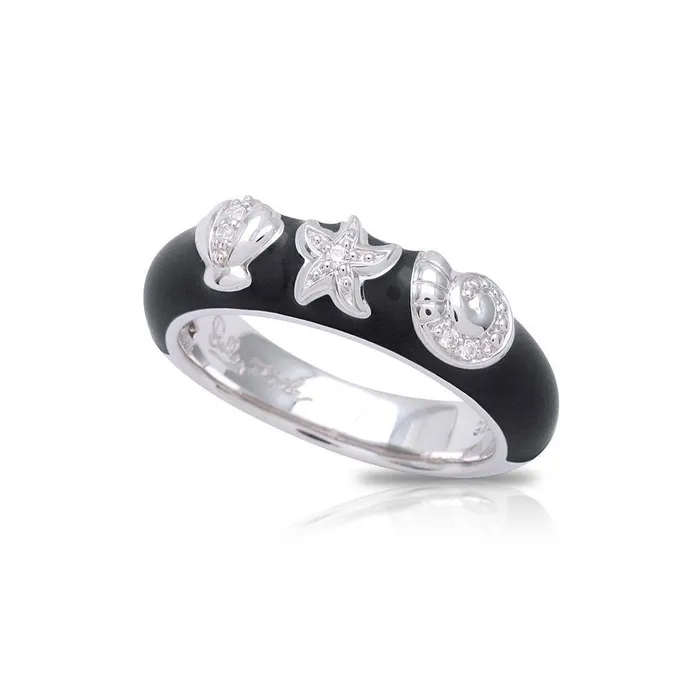 Belle Etoile Seashells Ring Black Belle Etoile Rings