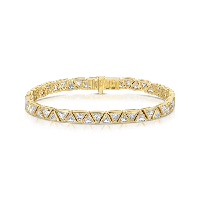 BEZELED TRILLION DIAMOND BRACELET anitako Bracelets