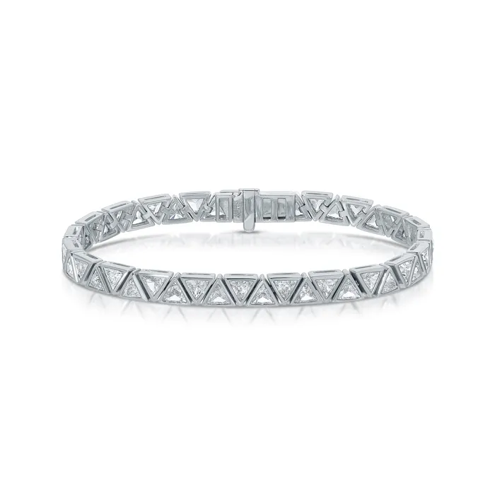 BEZELED TRILLION DIAMOND BRACELET anitako Bracelets