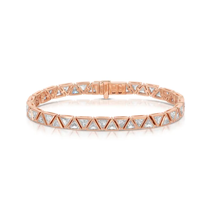 BEZELED TRILLION DIAMOND BRACELET anitako Bracelets